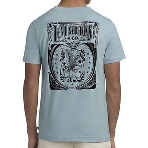 Levi’s Boys Live Free Eagle Logo Short Sleeve Tee Shirt